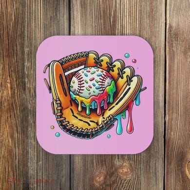 Cool Sport Baseball Glove Drip With Sprinkles Drip Coaster