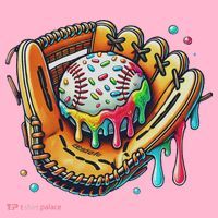Cool Sport Baseball Glove Drip With Sprinkles Drip Coaster thumb 2