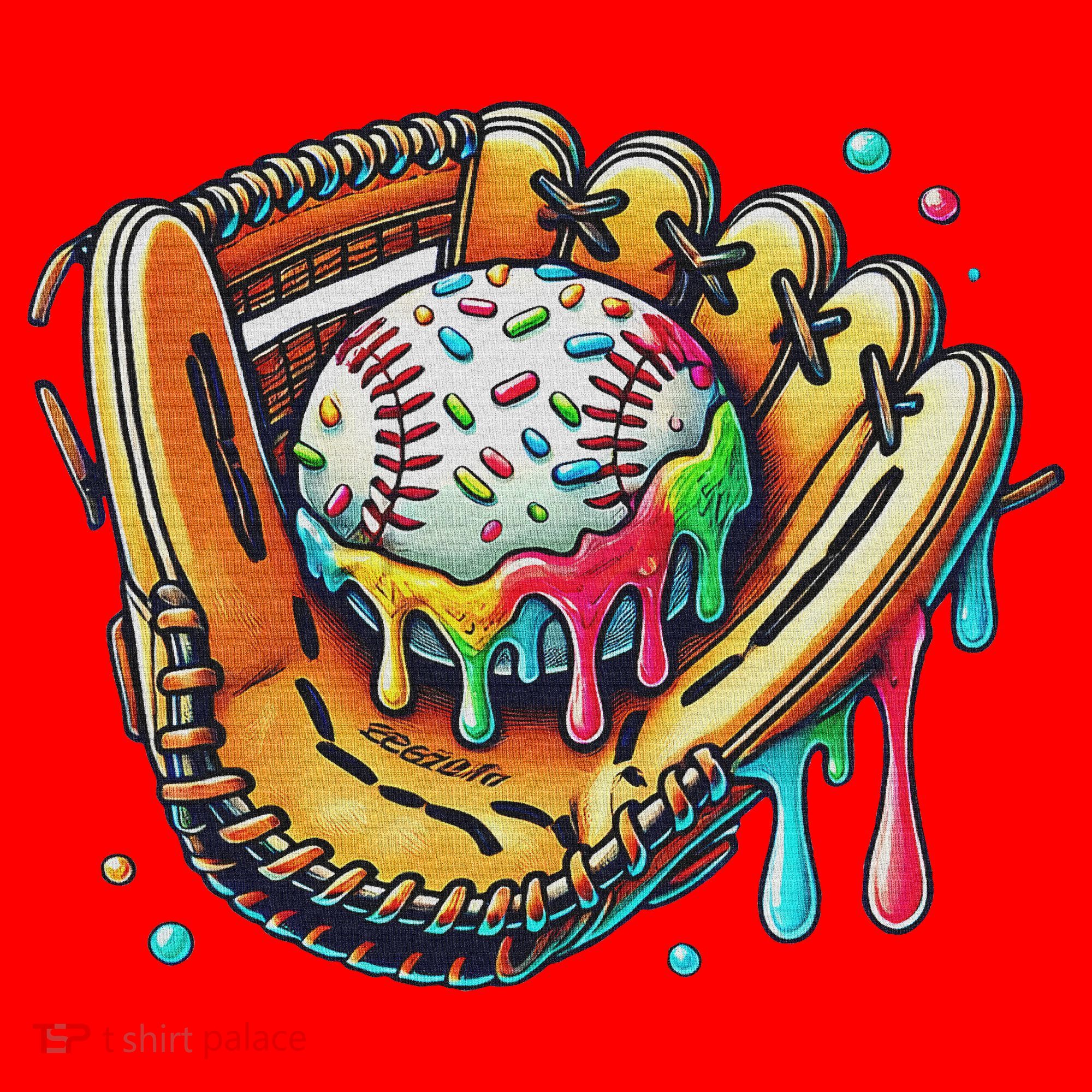 Cool Sport Baseball Glove Drip With Sprinkles Drip Santa Hat