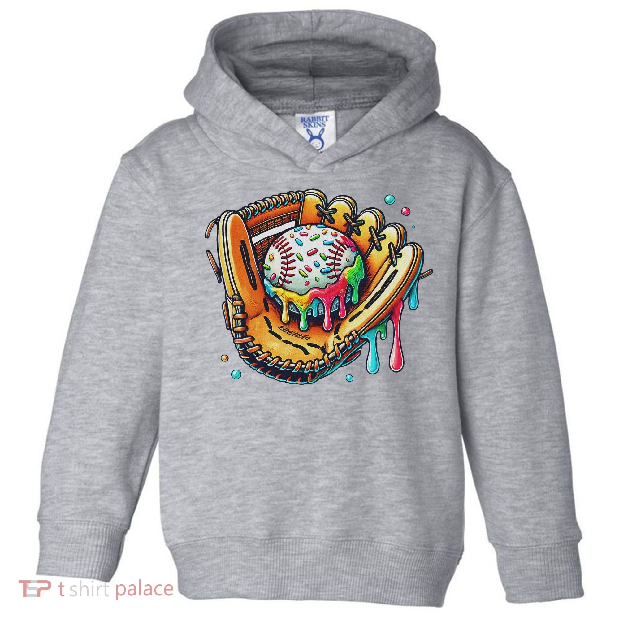 Cool Sport Baseball Glove Drip With Sprinkles Drip Toddler Hoodie