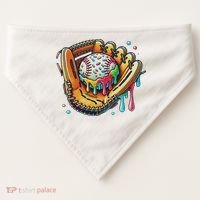 Cool Sport Baseball Glove Drip With Sprinkles Drip USA-Made Doggie Bandana thumb 0