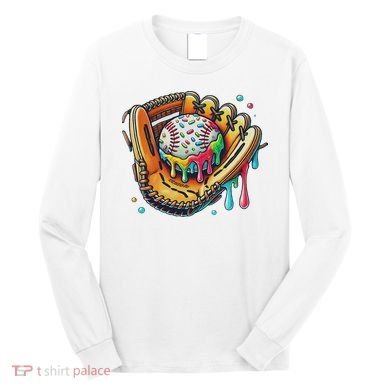 Cool Sport Baseball Glove Drip With Sprinkles Drip Long Sleeve Shirt