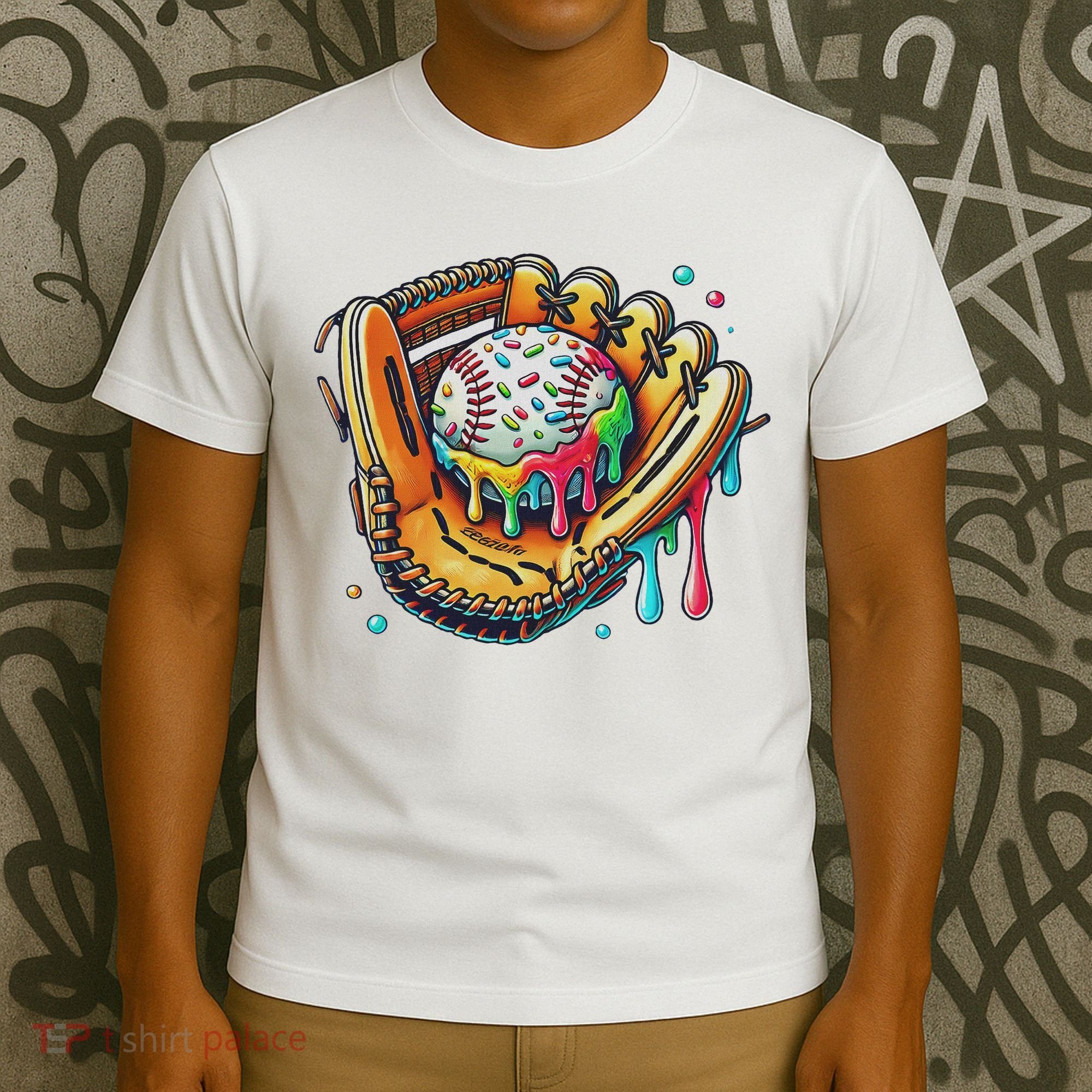 Cool Sport Baseball Glove Drip With Sprinkles Drip T-Shirt