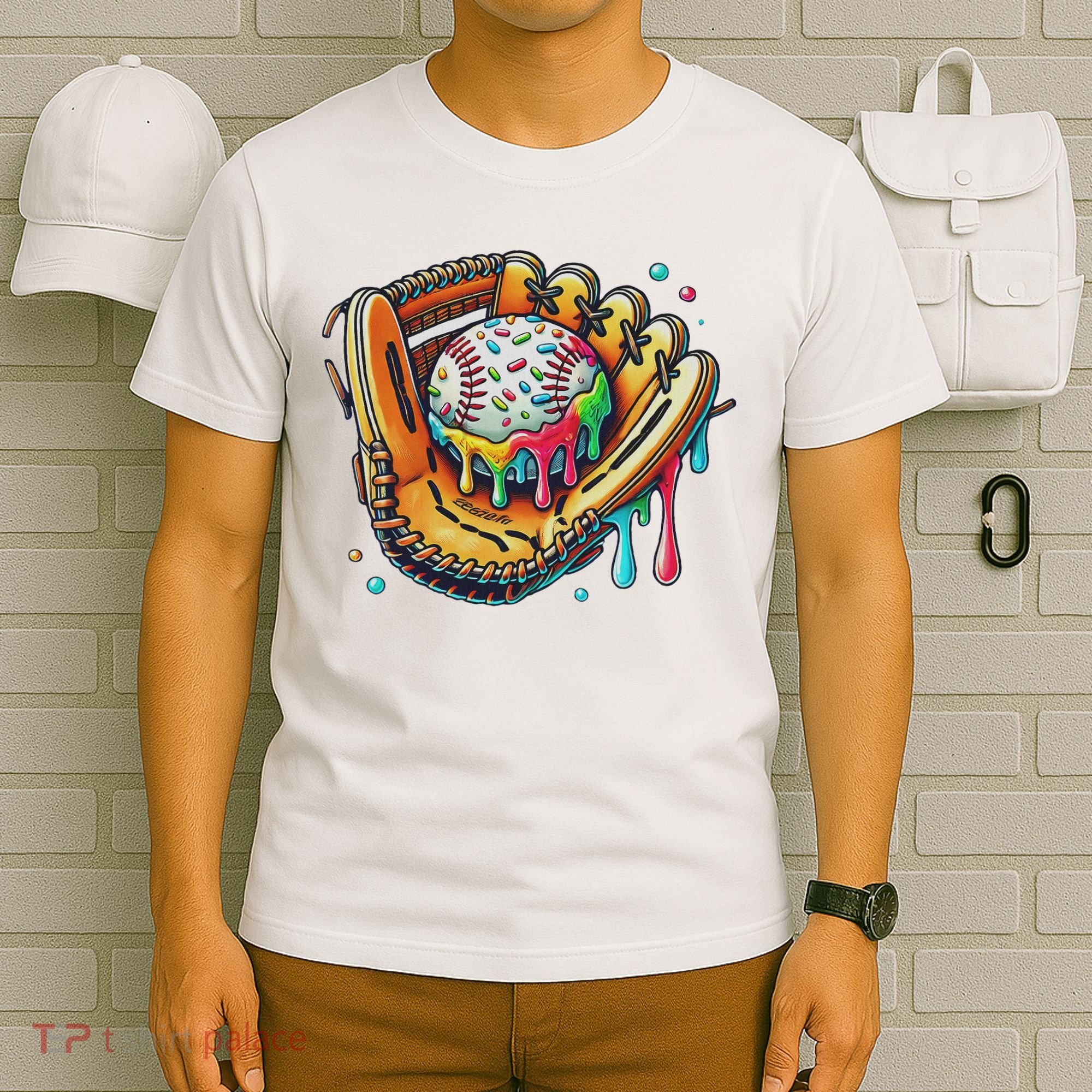 Cool Sport Baseball Glove Drip With Sprinkles Drip T-Shirt