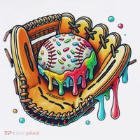 Cool Sport Baseball Glove Drip With Sprinkles Drip Button thumb 1