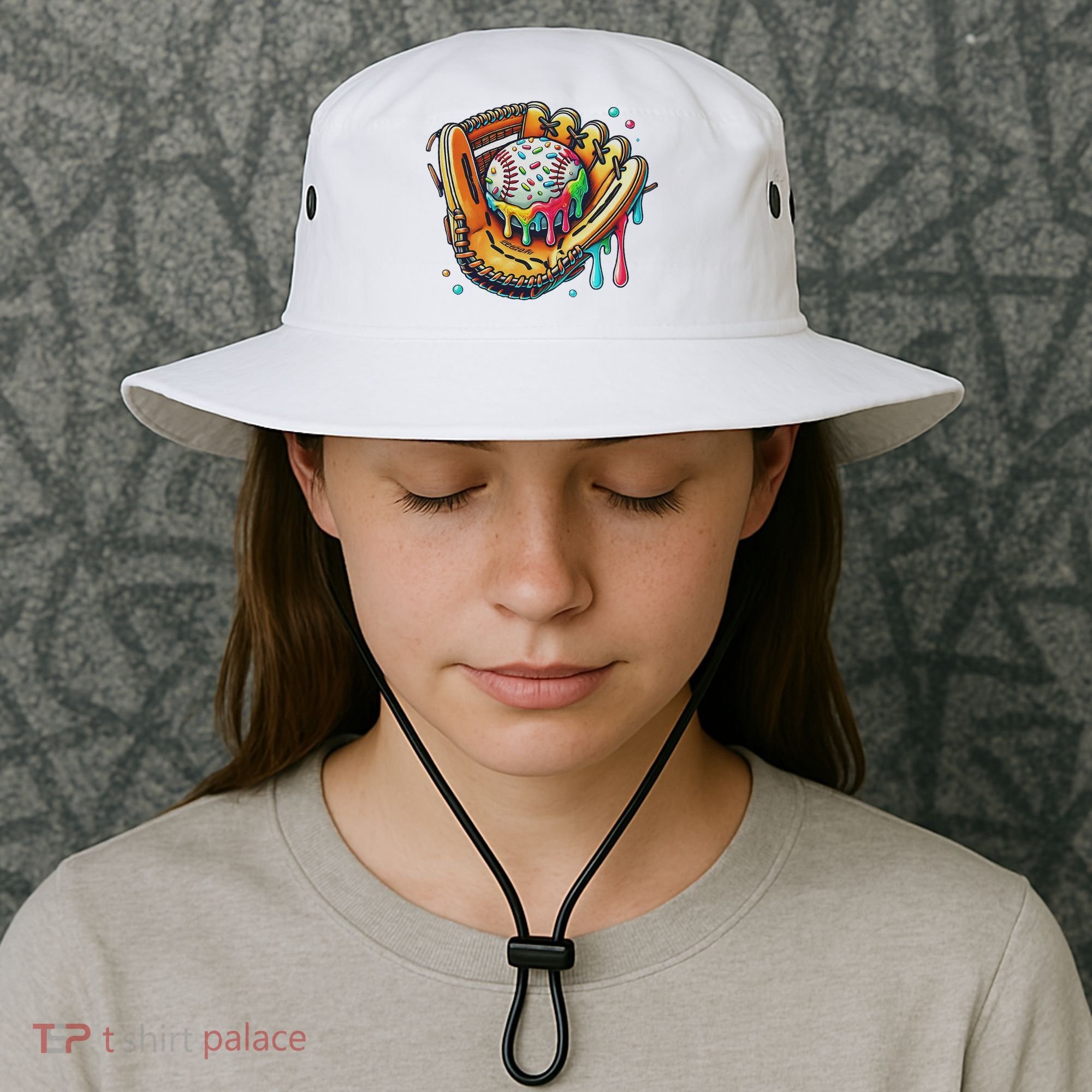 Cool Sport Baseball Glove Drip With Sprinkles Drip Bucket Hat