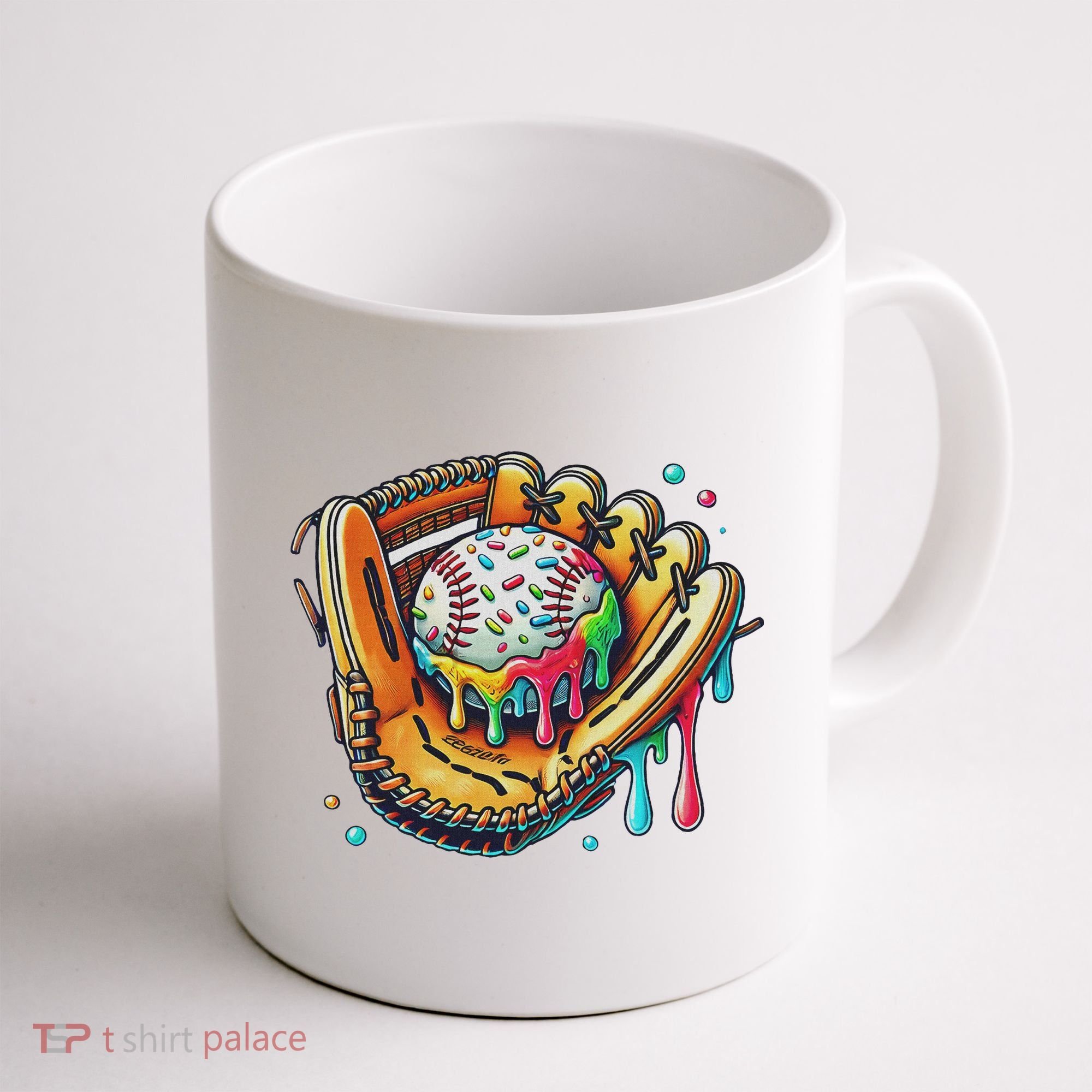 Cool Sport Baseball Glove Drip With Sprinkles Drip Coffee Mug