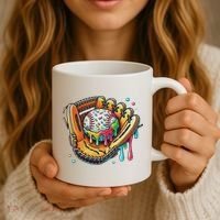 Cool Sport Baseball Glove Drip With Sprinkles Drip Coffee Mug thumb 3