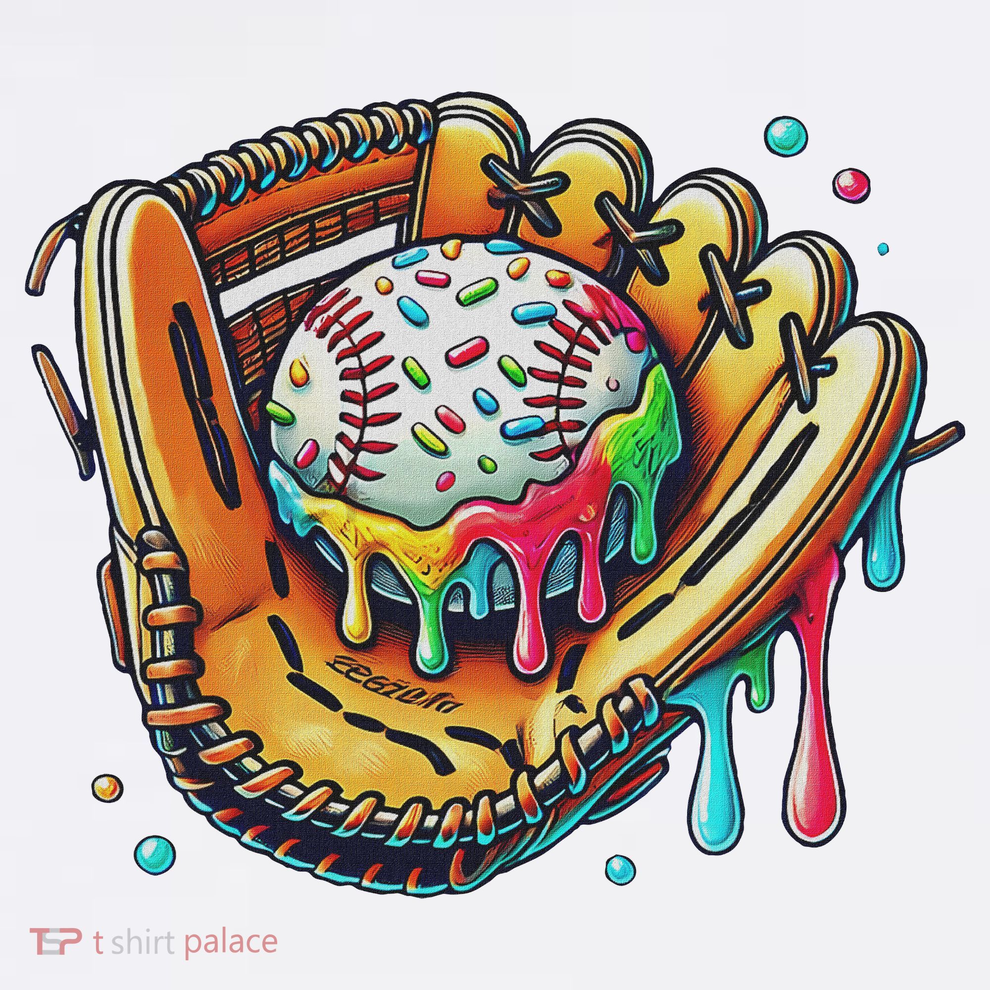 Cool Sport Baseball Glove Drip With Sprinkles Drip Women's Hoodie