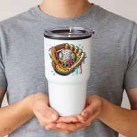 Cool Sport Baseball Glove Drip With Sprinkles Drip Tumbler thumb 2