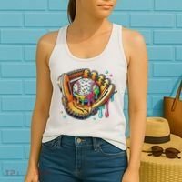 Cool Sport Baseball Glove Drip With Sprinkles Drip Women's Tank Top thumb 2