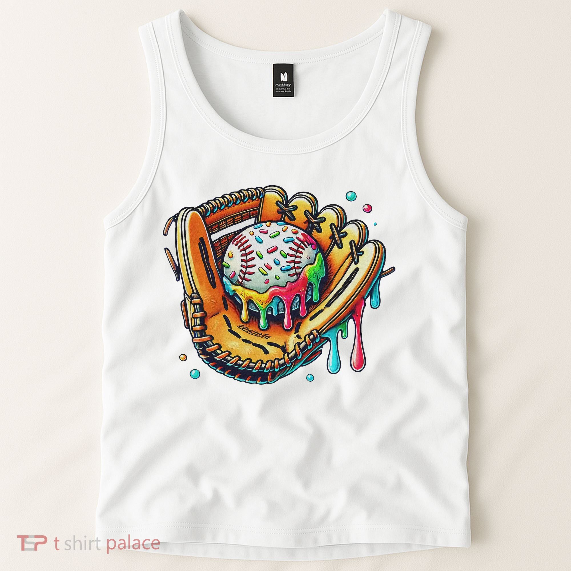 Cool Sport Baseball Glove Drip With Sprinkles Drip Tank Top