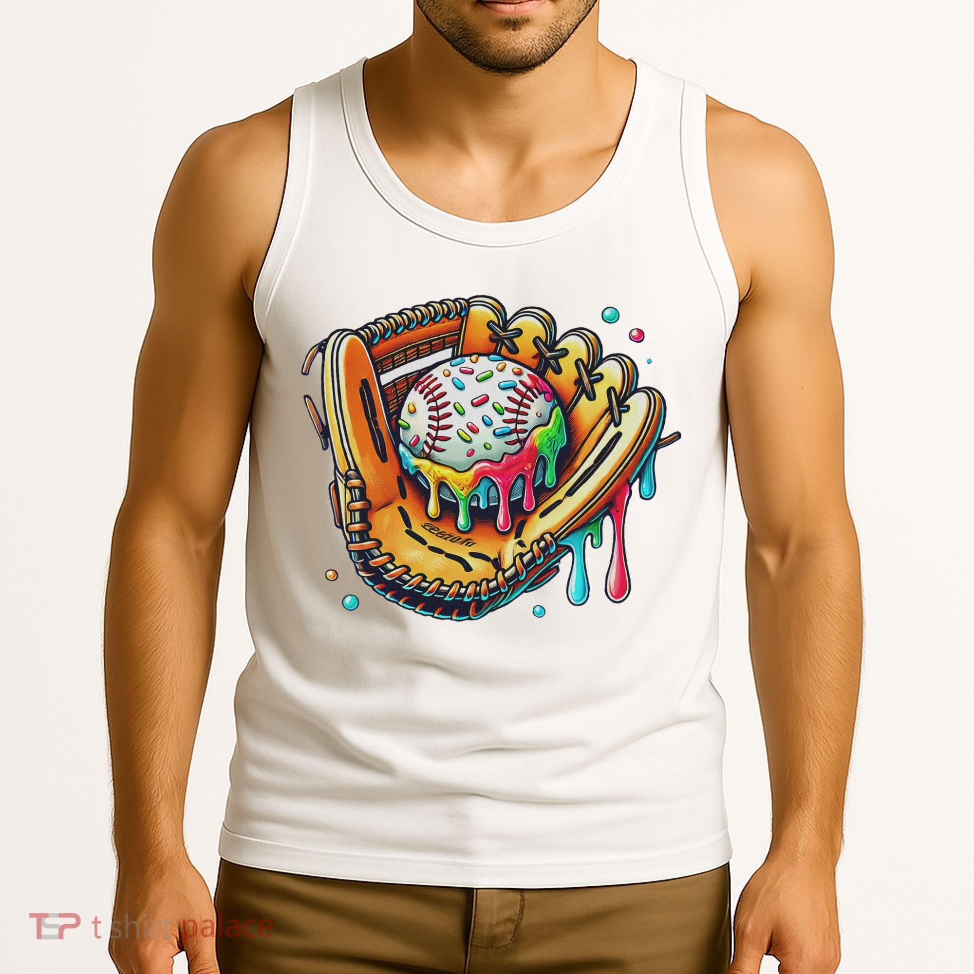 Cool Sport Baseball Glove Drip With Sprinkles Drip Tank Top