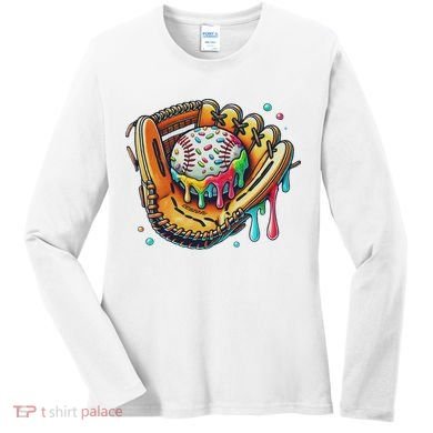 Cool Sport Baseball Glove Drip With Sprinkles Drip Women's Long Sleeve Shirt