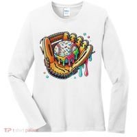 Cool Sport Baseball Glove Drip With Sprinkles Drip Women's Long Sleeve Shirt thumb 0