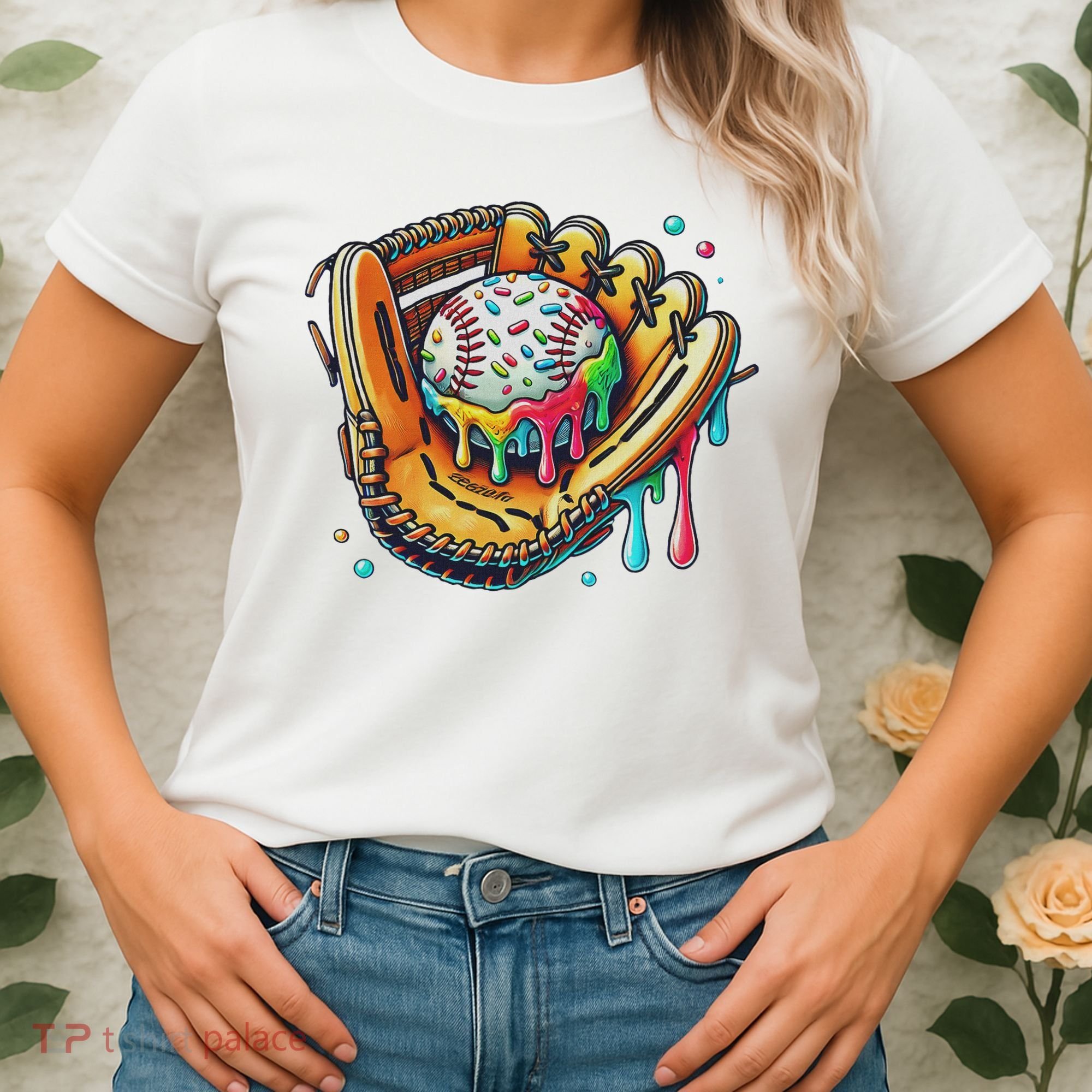 Cool Sport Baseball Glove Drip With Sprinkles Drip Women's T-Shirt