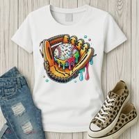 Cool Sport Baseball Glove Drip With Sprinkles Drip Women's T-Shirt thumb 3