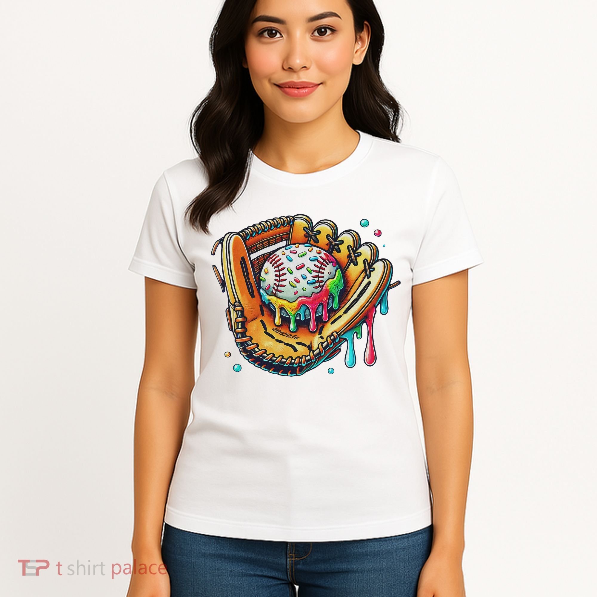 Cool Sport Baseball Glove Drip With Sprinkles Drip Women's T-Shirt