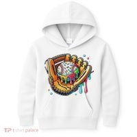 Cool Sport Baseball Glove Drip With Sprinkles Drip Kids Hoodie thumb 0