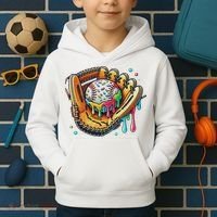 Cool Sport Baseball Glove Drip With Sprinkles Drip Kids Hoodie thumb 2
