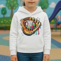 Cool Sport Baseball Glove Drip With Sprinkles Drip Kids Hoodie thumb 3