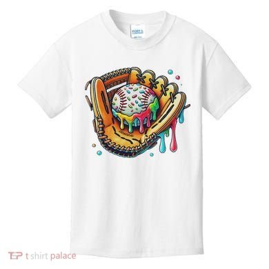 Cool Sport Baseball Glove Drip With Sprinkles Drip Kids T-Shirt