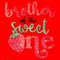 Cute Strawberry Brother Of The Sweet One Santa Hat thumb 1