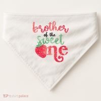 Cute Strawberry Brother Of The Sweet One USA-Made Doggie Bandana thumb 0