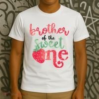 Cute Strawberry Brother Of The Sweet One T-Shirt thumb 3