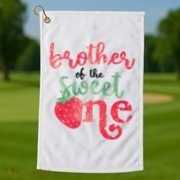 Cute Strawberry Brother Of The Sweet One Golf Towel thumb 1