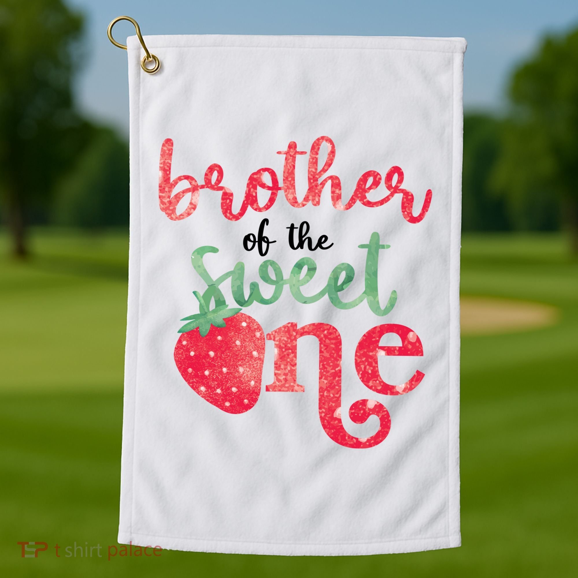 Cute Strawberry Brother Of The Sweet One Golf Towel