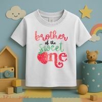 Cute Strawberry Brother Of The Sweet One Toddler T-Shirt thumb 3