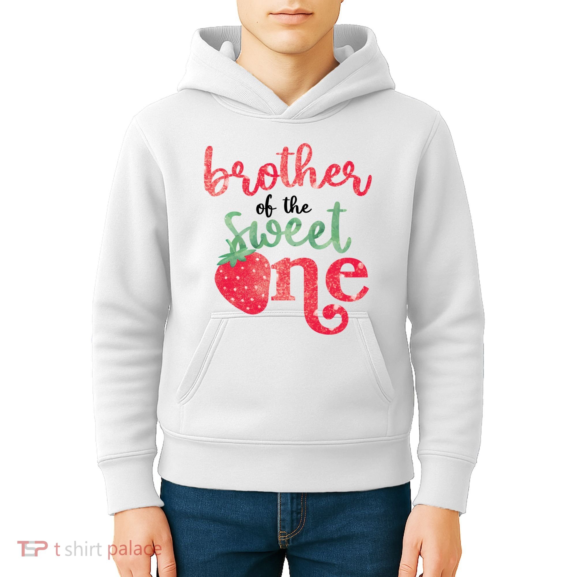 Cute Strawberry Brother Of The Sweet One Kids Hoodie