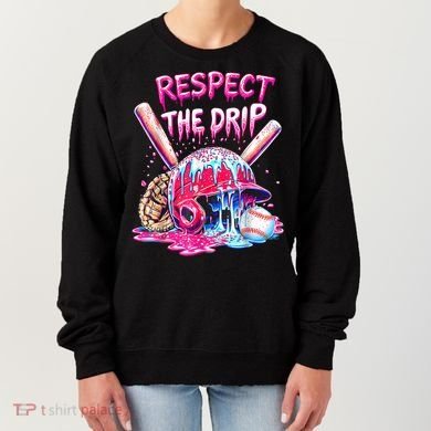 Cool Sport Baseball Home Plate Drip With Sprinkles Drip  Women's Sweatshirt