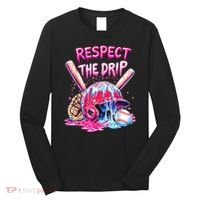 Cool Sport Baseball Home Plate Drip With Sprinkles Drip  Long Sleeve Shirt thumb 0