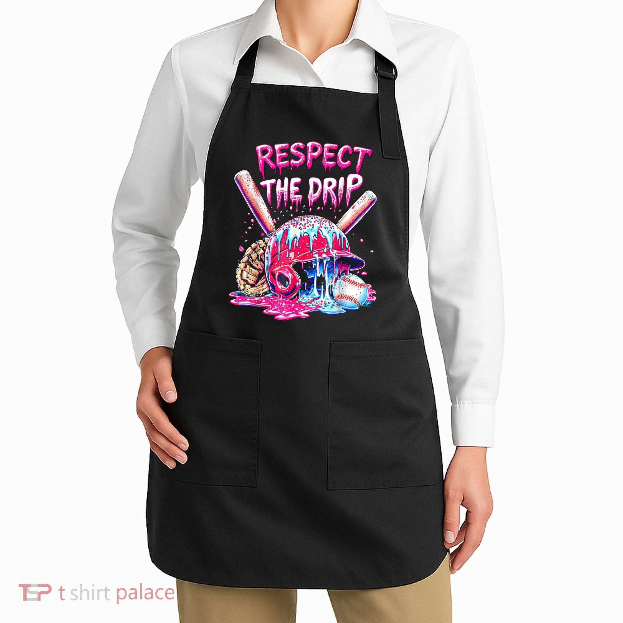 Cool Sport Baseball Home Plate Drip With Sprinkles Drip  Apron