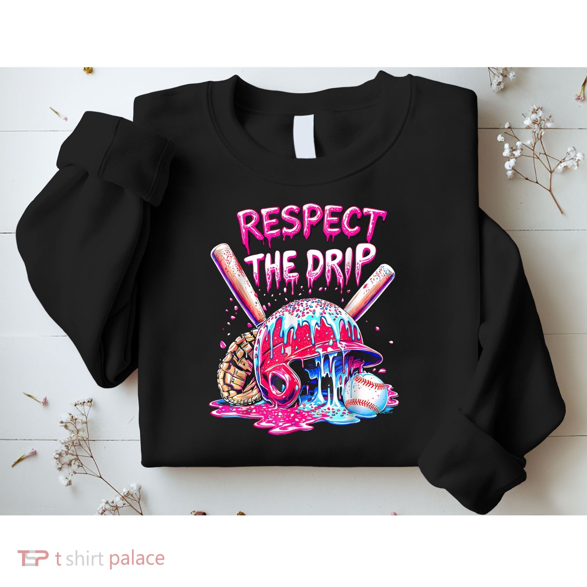 Cool Sport Baseball Home Plate Drip With Sprinkles Drip  Sweatshirt