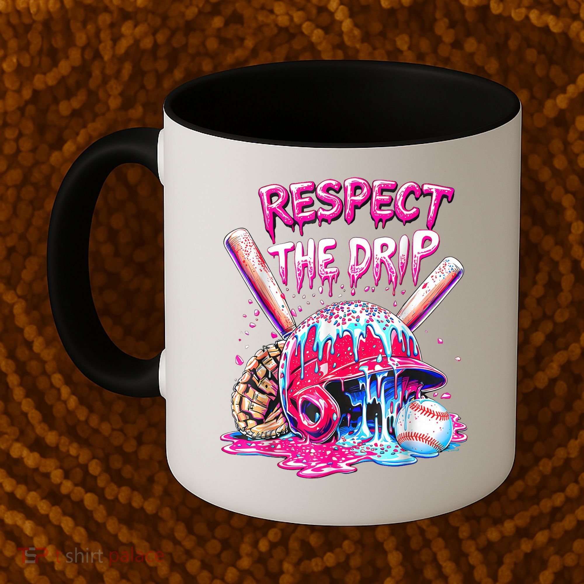 Cool Sport Baseball Home Plate Drip With Sprinkles Drip  Coffee Mug