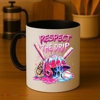 Cool Sport Baseball Home Plate Drip With Sprinkles Drip  Coffee Mug thumb 4