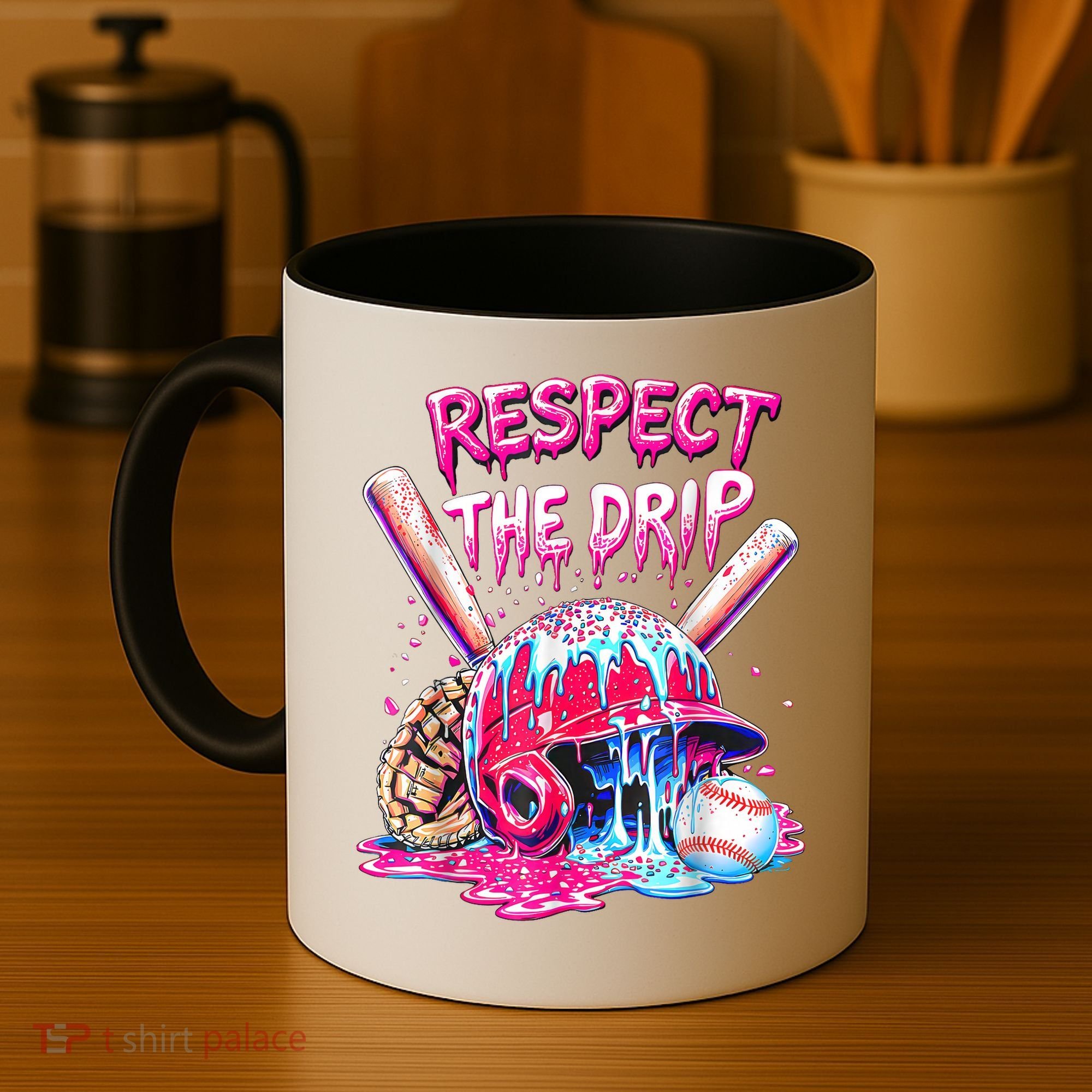 Cool Sport Baseball Home Plate Drip With Sprinkles Drip  Coffee Mug