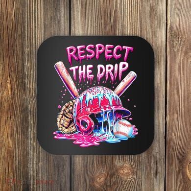 Cool Sport Baseball Home Plate Drip With Sprinkles Drip  Coaster