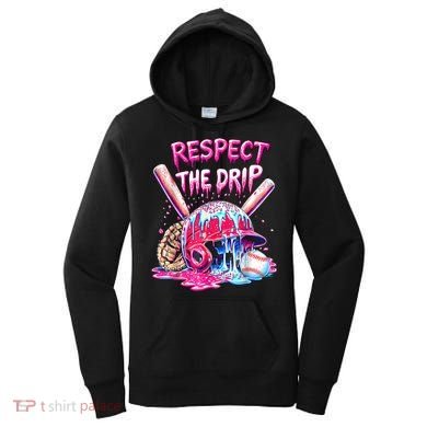 Cool Sport Baseball Home Plate Drip With Sprinkles Drip  Women's Hoodie