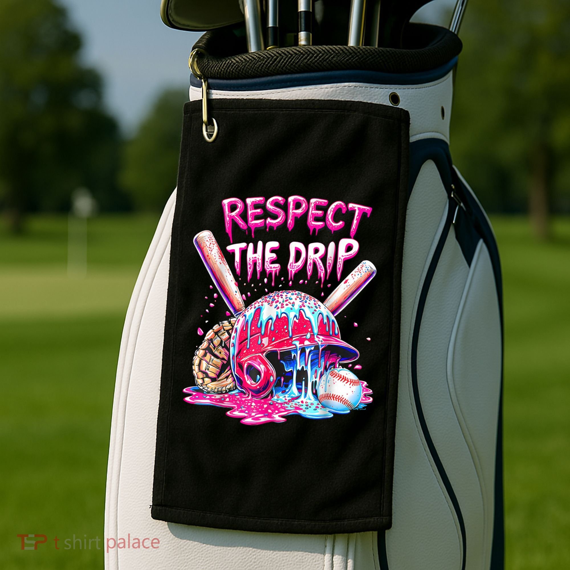 Cool Sport Baseball Home Plate Drip With Sprinkles Drip  Golf Towel