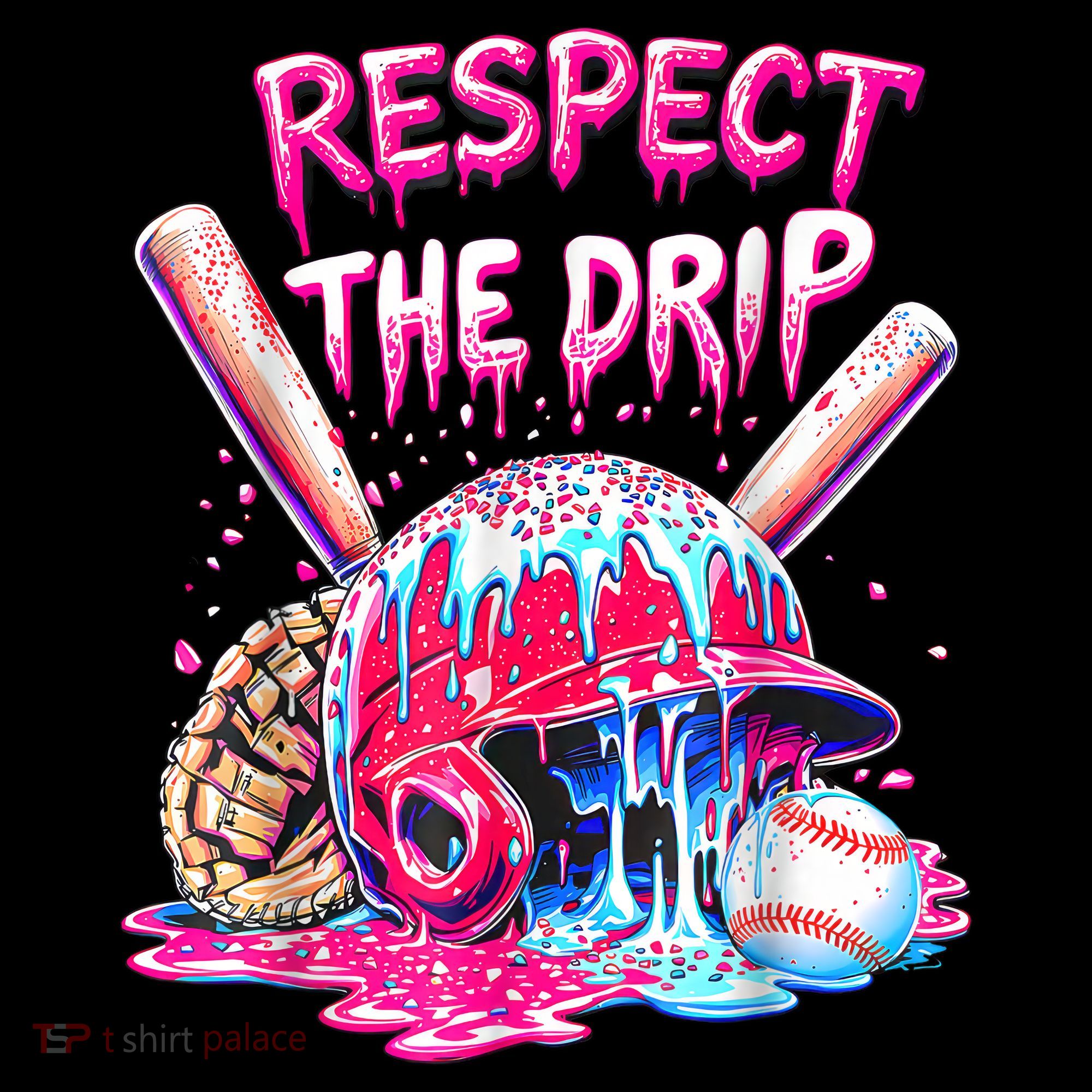 Cool Sport Baseball Home Plate Drip With Sprinkles Drip  Toddler T-Shirt