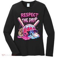 Cool Sport Baseball Home Plate Drip With Sprinkles Drip  Women's Long Sleeve Shirt thumb 0
