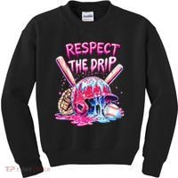 Cool Sport Baseball Home Plate Drip With Sprinkles Drip  Kids Sweatshirt thumb 0