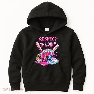 Cool Sport Baseball Home Plate Drip With Sprinkles Drip  Kids Hoodie