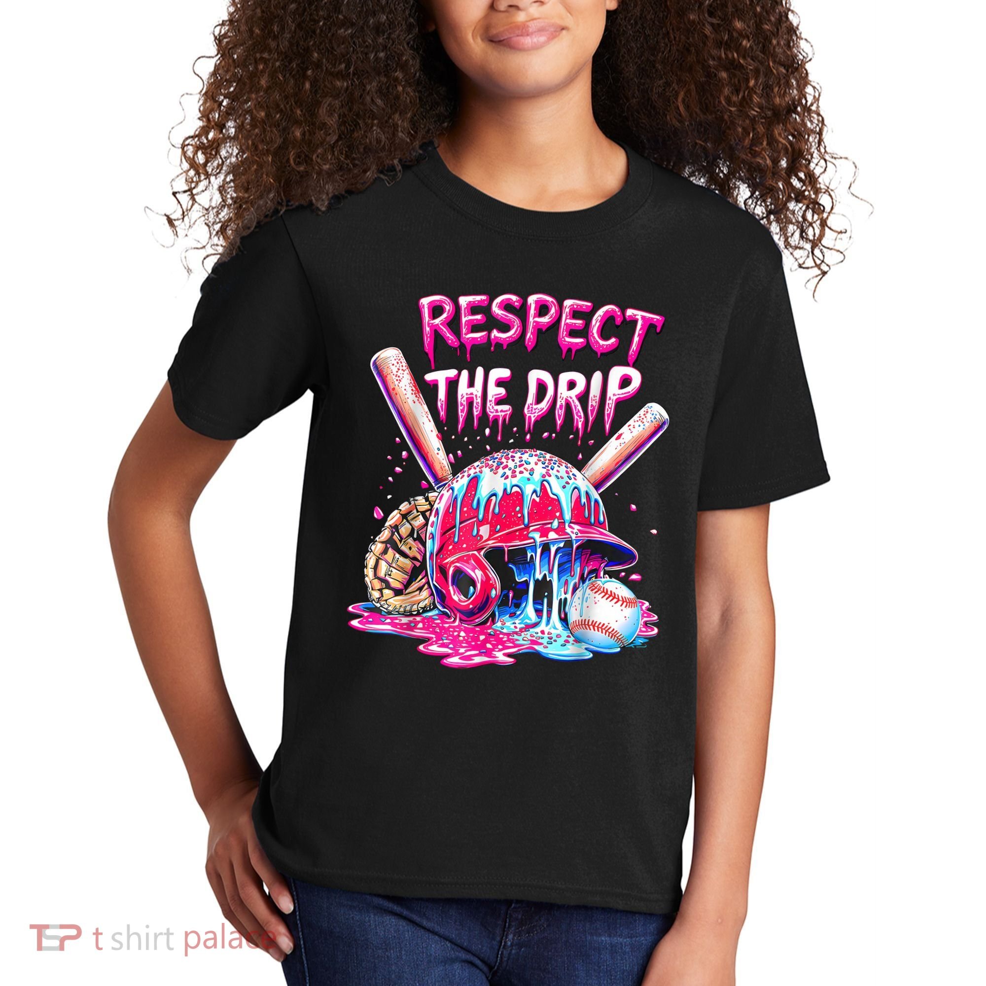 Cool Sport Baseball Home Plate Drip With Sprinkles Drip  Kids T-Shirt