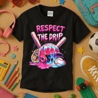 Cool Sport Baseball Home Plate Drip With Sprinkles Drip  Kids T-Shirt thumb 3