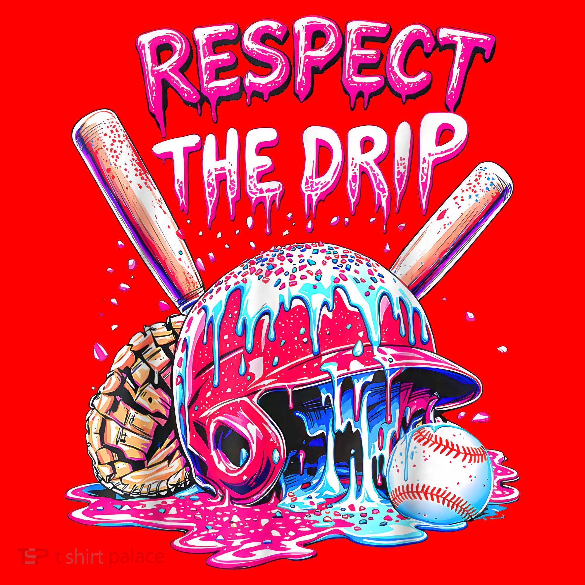 Cool Sport Baseball Home Plate Drip With Sprinkles Drip  Santa Hat